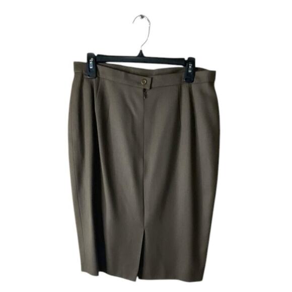 Escada Pencil Skirt Size 44/US 14 Flat Front Button Back Zip Casual Officewear - Picture 2 of 15